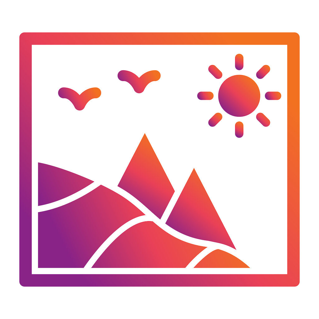 mountains, birds, and sun
